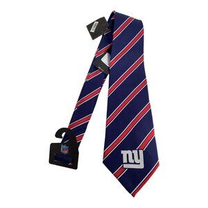 NEW YORK GIANTS NFL Blue Red Stripe Logo Tie  58"-3.9" EC